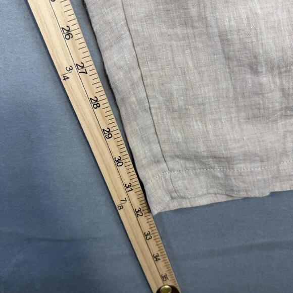 Jos A Bank Reserve 100% Linen Pants Mens 36x32 Beige Drawstring Chino Casual - Picture 9 of 9